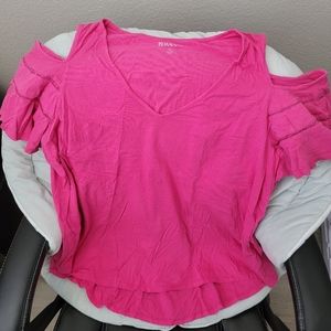 Women's 1X Roaman's Dressy/Casual Pink Shirt